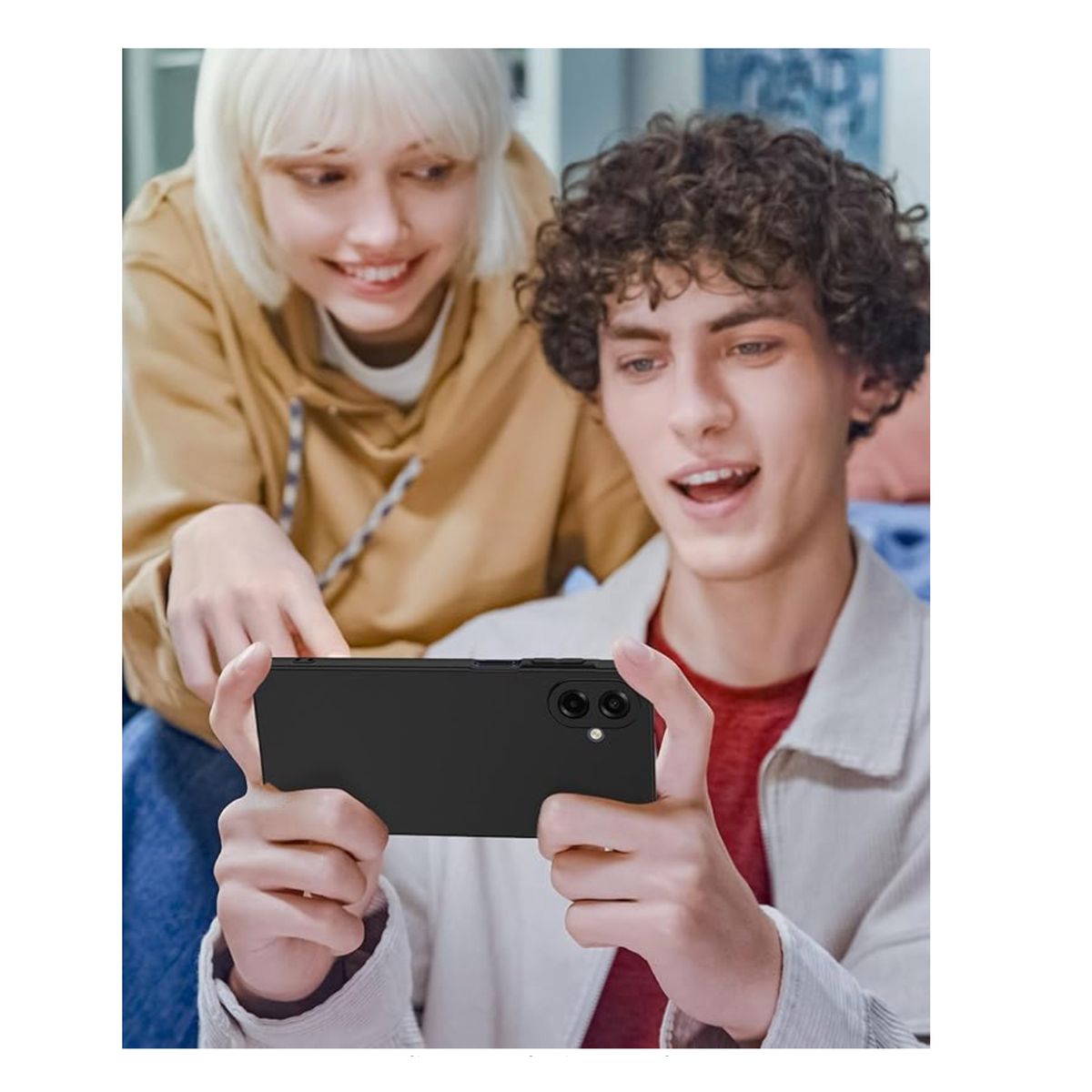 JOIGO - Carcasa Para Samsung A07 Goma Negro