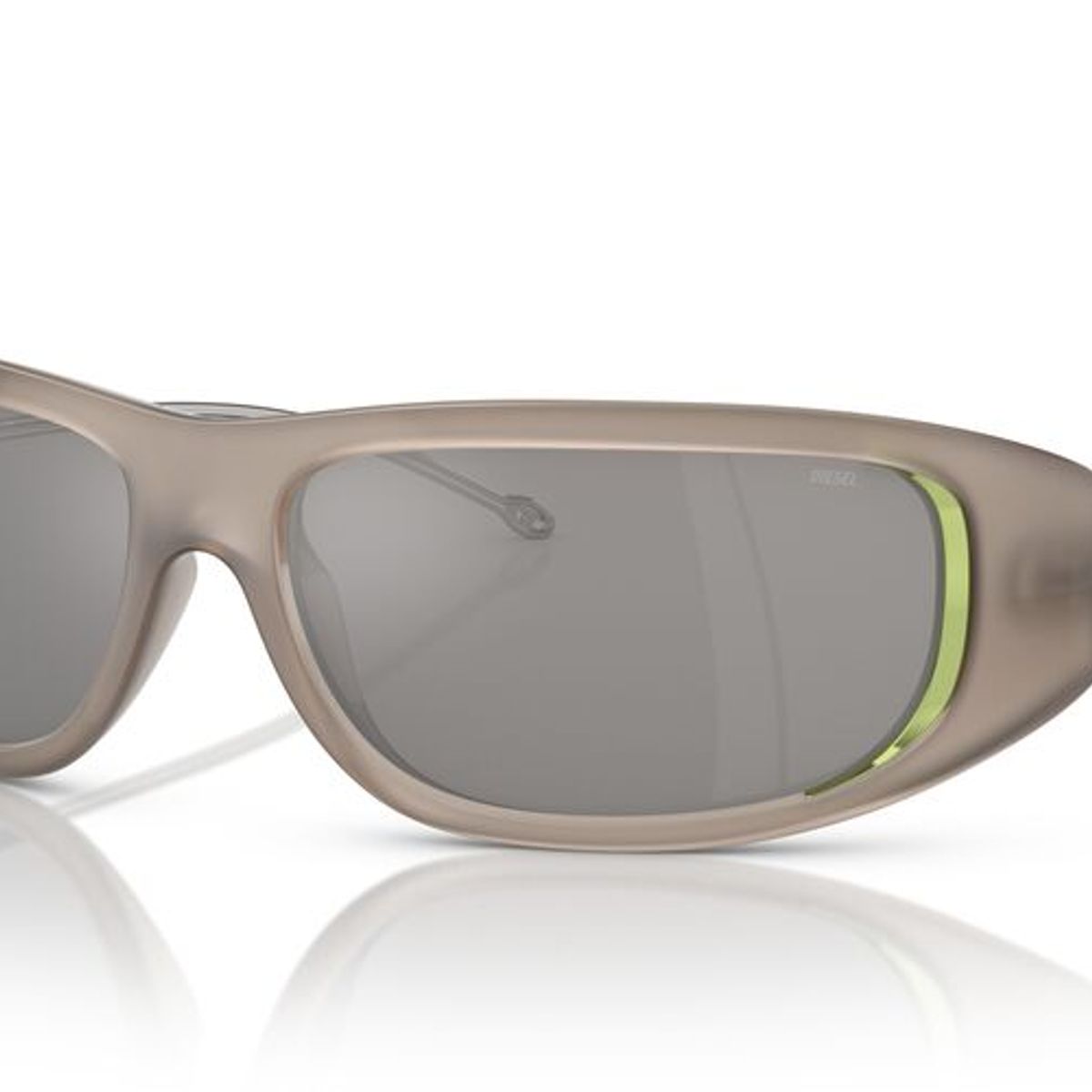 DIESEL - Anteojos De Sol Diesel DL3001 Shiny Opal Grey Mirror Grey Gris Unisex