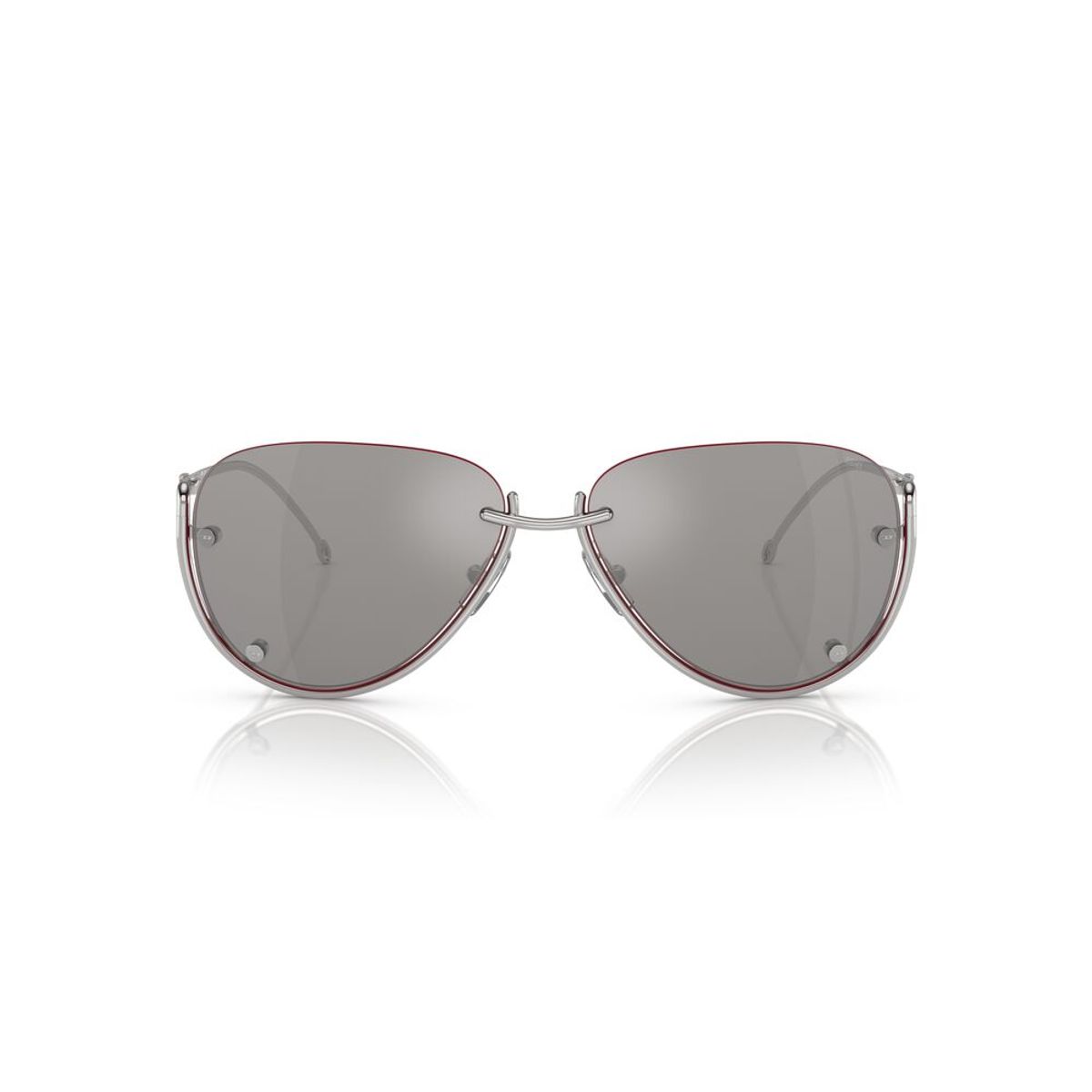 DIESEL - Anteojos De Sol Diesel DL1003 Shiny Silver Mirror Grey Plateado Unisex