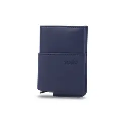 TOTTO - Porta Documentos Hombre Saffiano Tar con RFID Blocker Azul