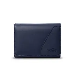 TOTTO - Billetera Hombre Saffiano Sob con RFID Blocker Azul