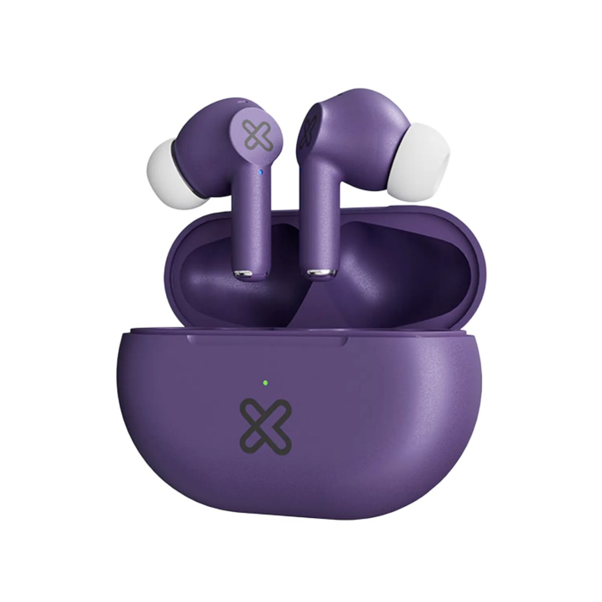 KLIPXTREME - Klip Xtreme KTE-015BK Buds-Fi TWS Audífonos Inalámbricos, Bluetooth 5.4, Micrófono ENC, 13mm, 17H de Autonomía, IPX4, Toque Inteligente, Compatible Siri y Google, Purpura