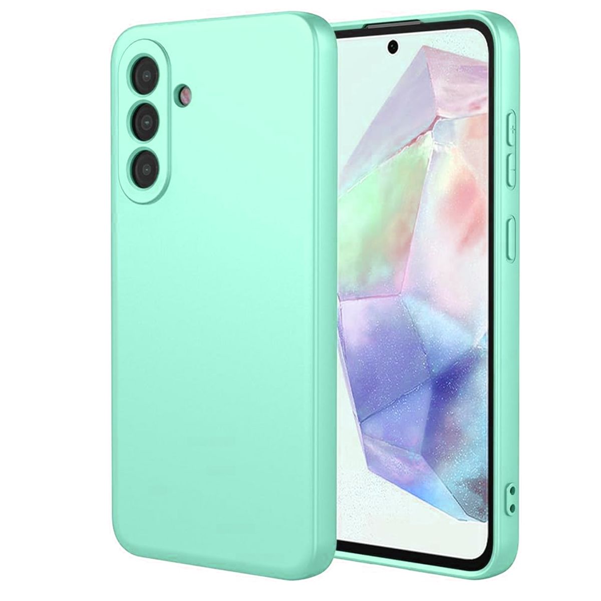 GENERICO - Carcasa Compatible Con Samsung A17 Goma Turquesa