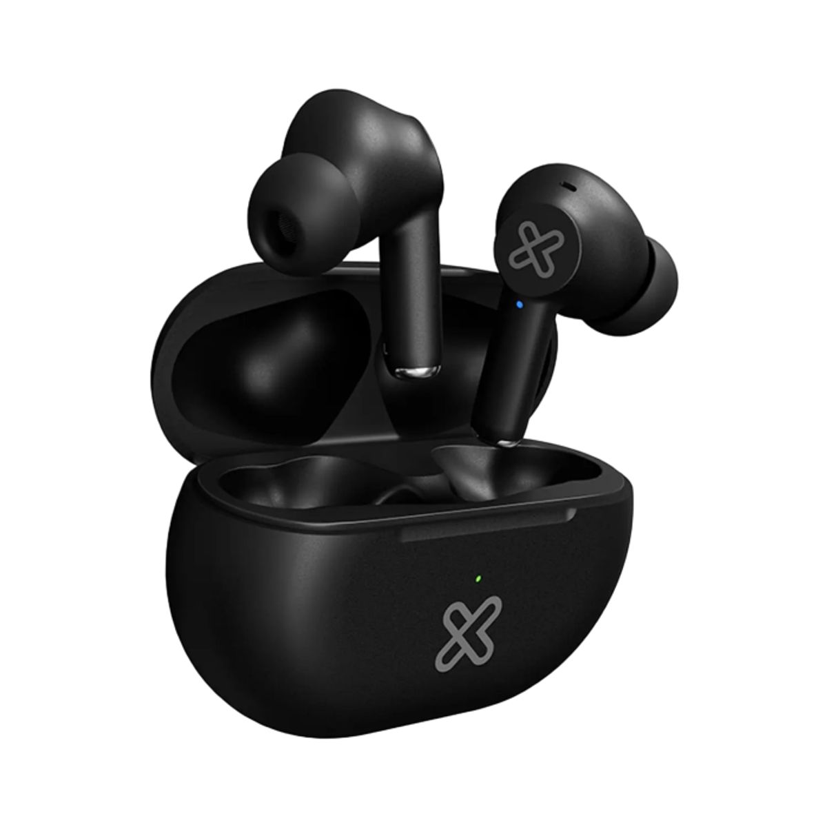 KLIPXTREME - Klip Xtreme KTE-015BK Buds-Fi TWS Audífonos Inalámbricos, Bluetooth 5.4, Micrófono ENC, 13mm, 17H de Autonomía, IPX4, Toque Inteligente, Compatible Siri y Google, Negro