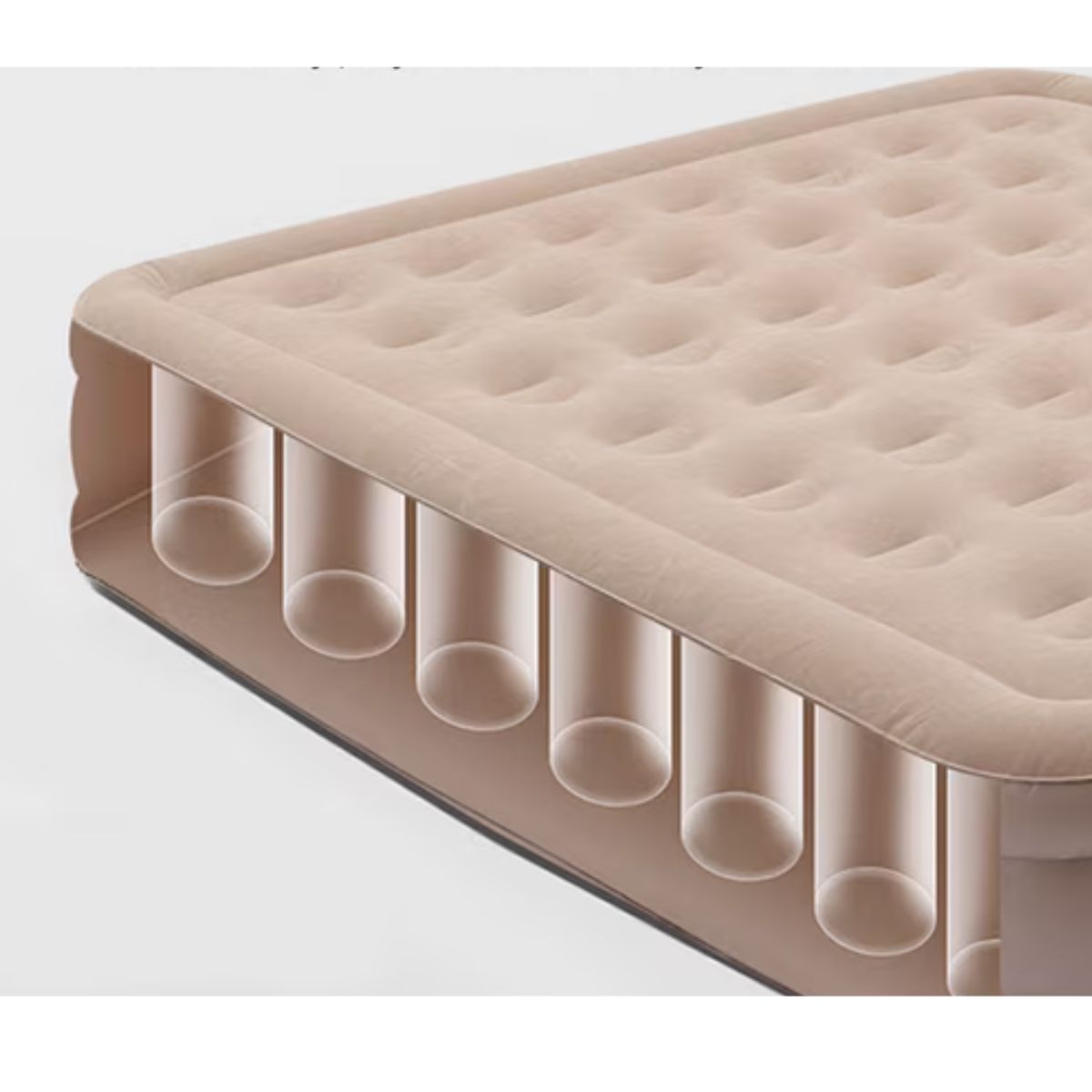 GENERICO - Colchón Inflable Individual Con Valvula De Aire Color Beige