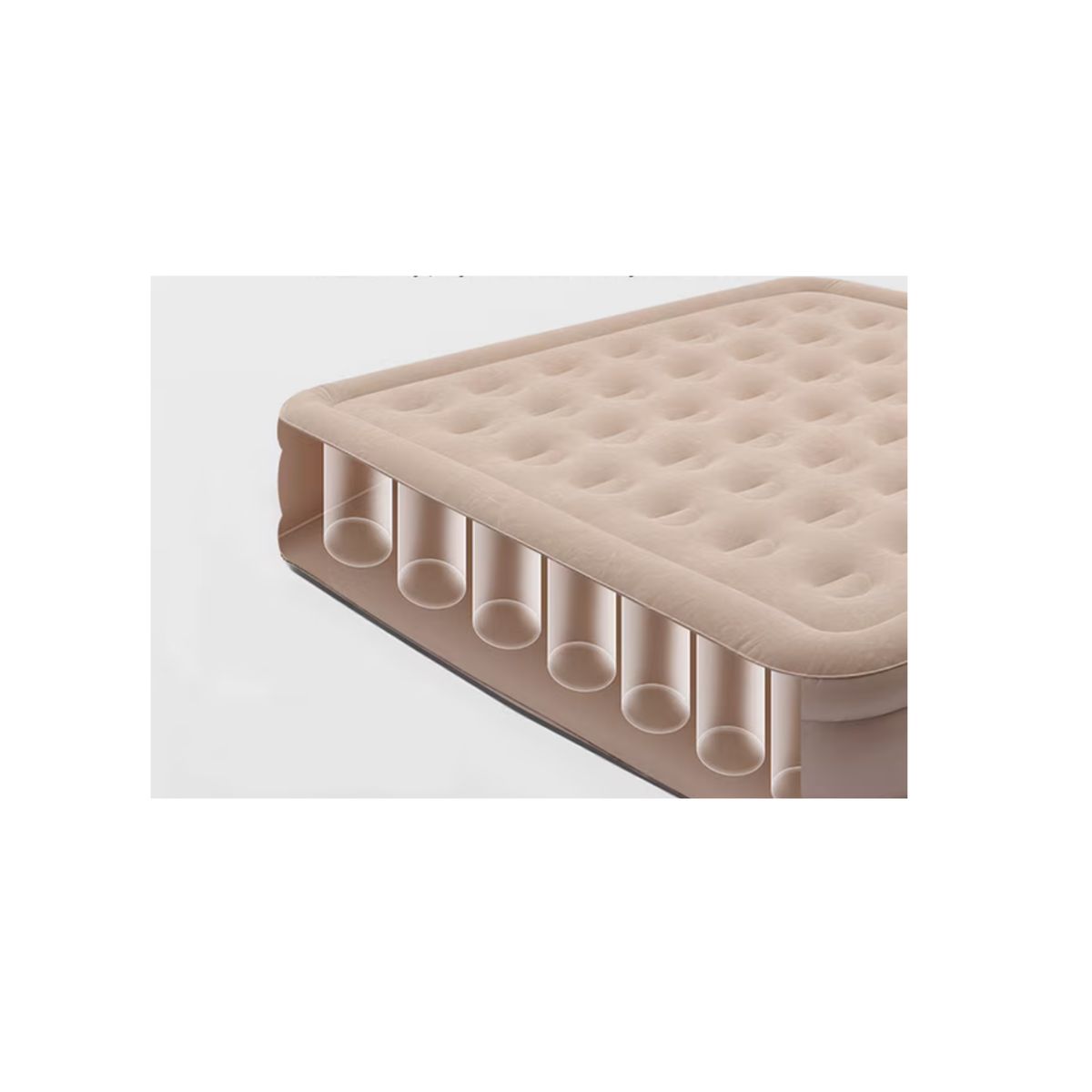 GENERICO - Colchón Inflable Individual Con Valvula De Aire Color Beige