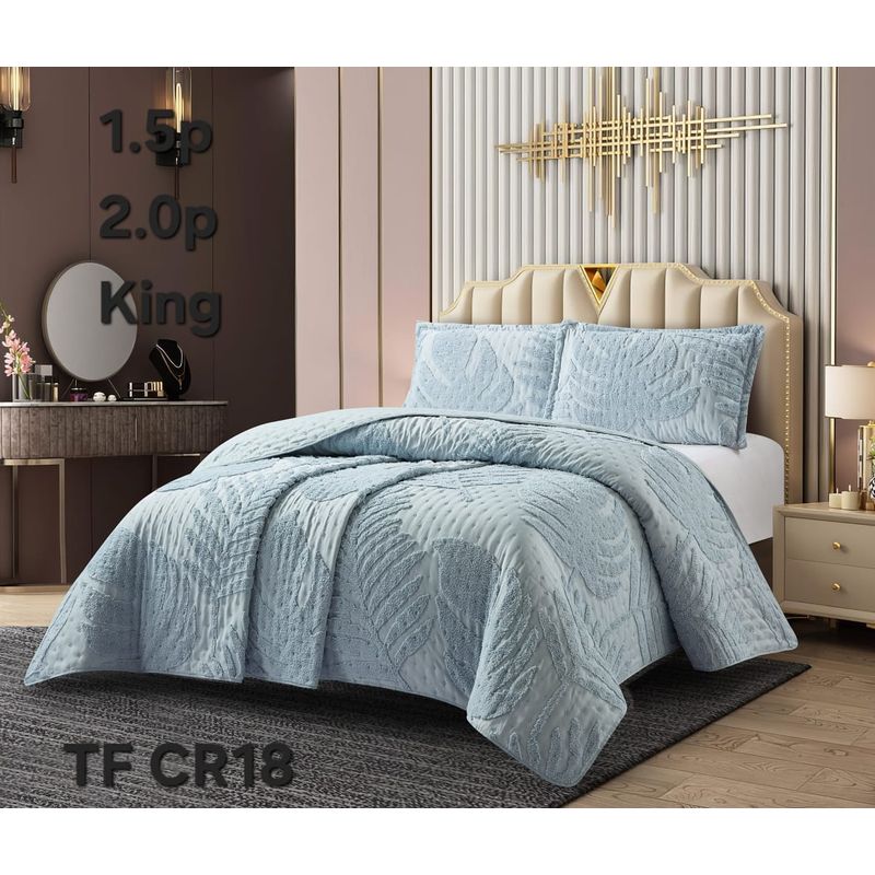 ANGELES DEL HOGAR - CUBRECAMA DE VERANO DISEÑO TUFTING 2 PLAZAS