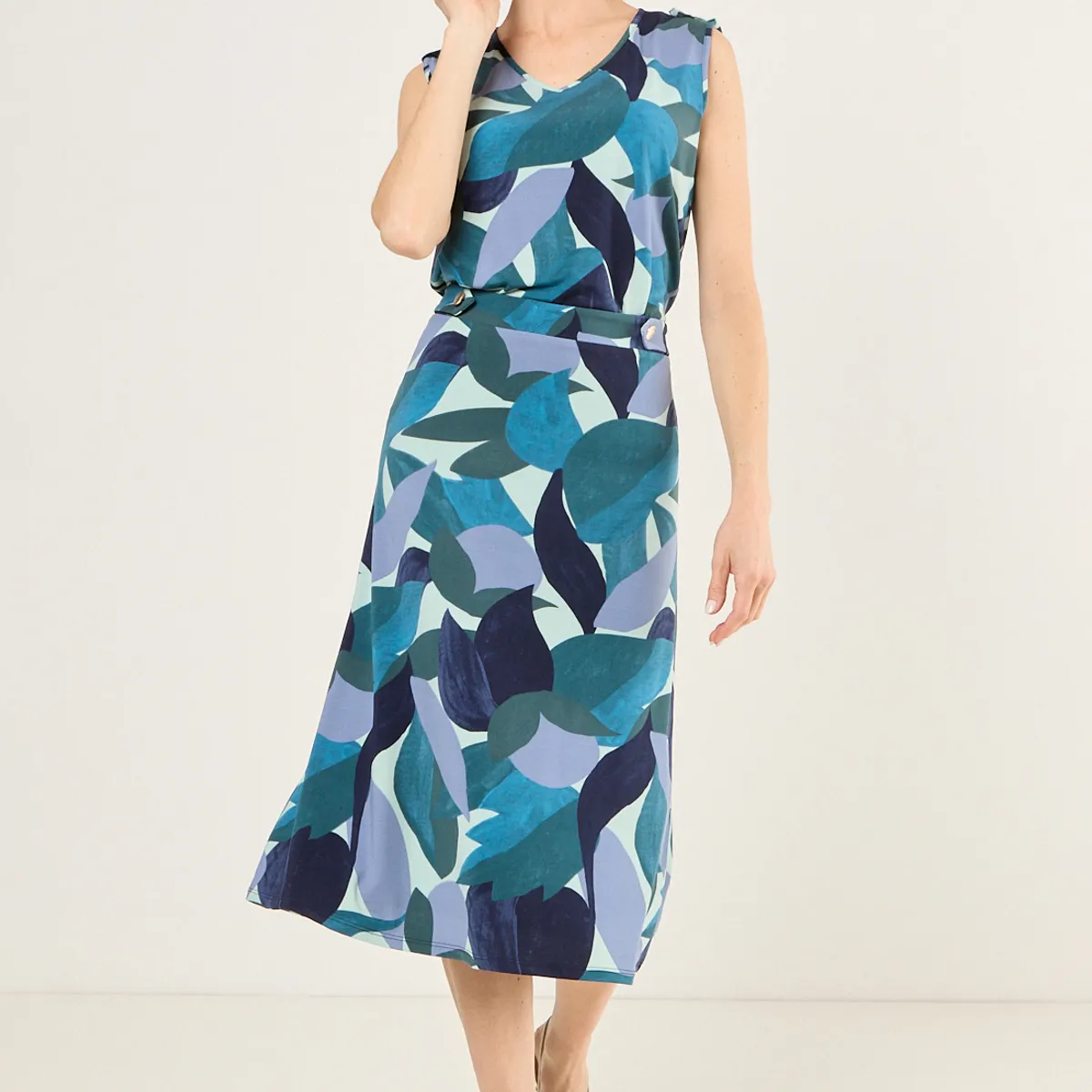 MA GRIFFE - Falda Larga Mujer Azul Magriffe