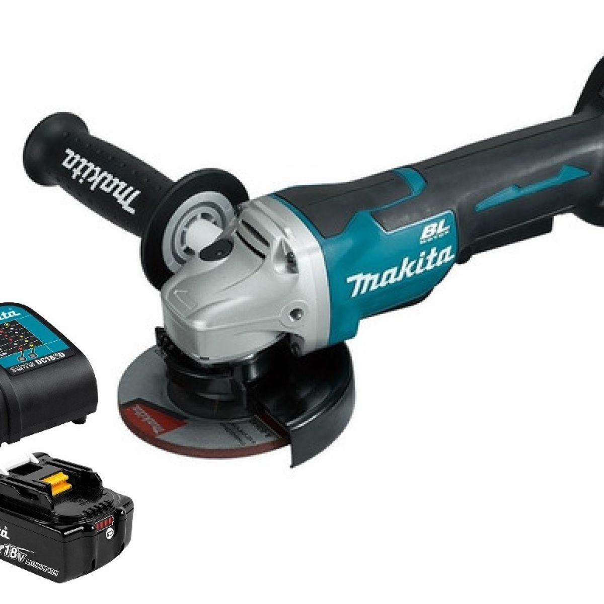 MAKITA - Esmeril Angular 18 Volts 4-1/2'' Hombre Muerto Makita Dga458 (3 Ah)