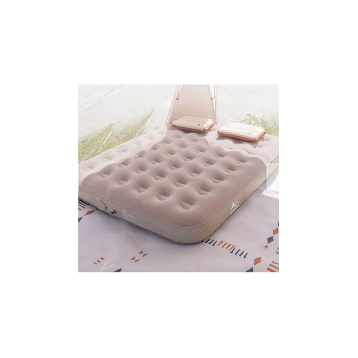 GENERICO - Colchón Inflable 2 Plazas Con Valvula De Aire Color Beige