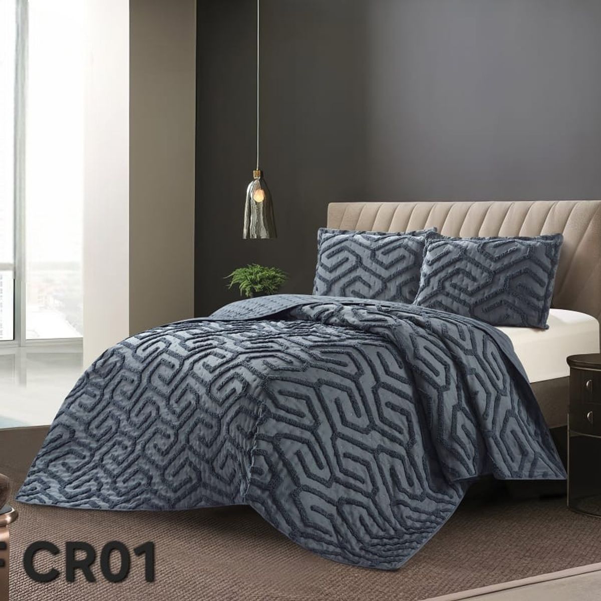 ANGELES DEL HOGAR - CUBRECAMA DE VERANO DISEÑO TUFTING 2 PLAZAS