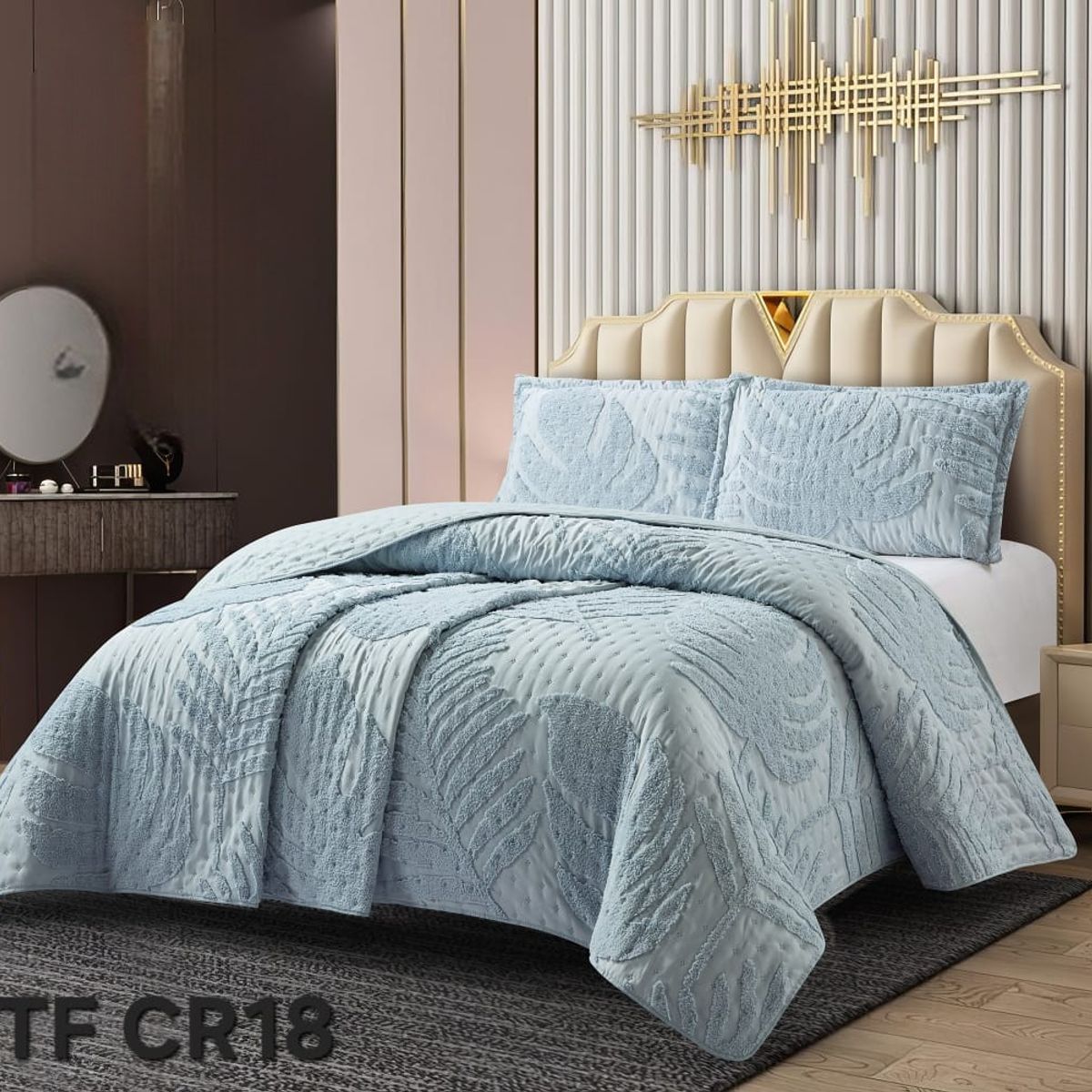 ANGELES DEL HOGAR - CUBRECAMA DE VERANO DISEÑO TUFTING 2 PLAZAS