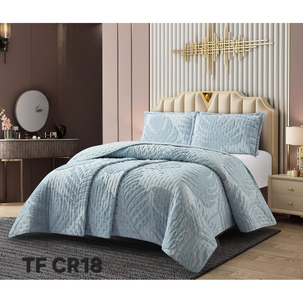 ANGELES DEL HOGAR - CUBRECAMA DE VERANO DISEÑO TUFTING 2 PLAZAS