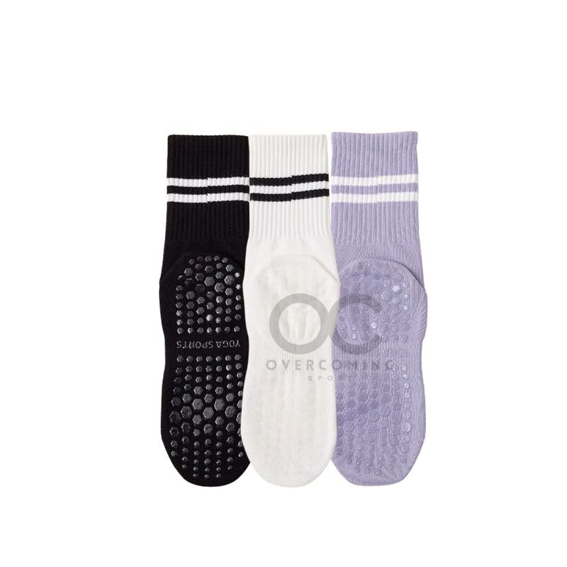 GENERICO - Calcetines Antideslizantes Algodon YOGA PILATES Set 3 Par