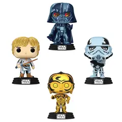 FUNKO - Pop Darth Vader - Stormtrooper - C-3PO - Luke Skywalker
