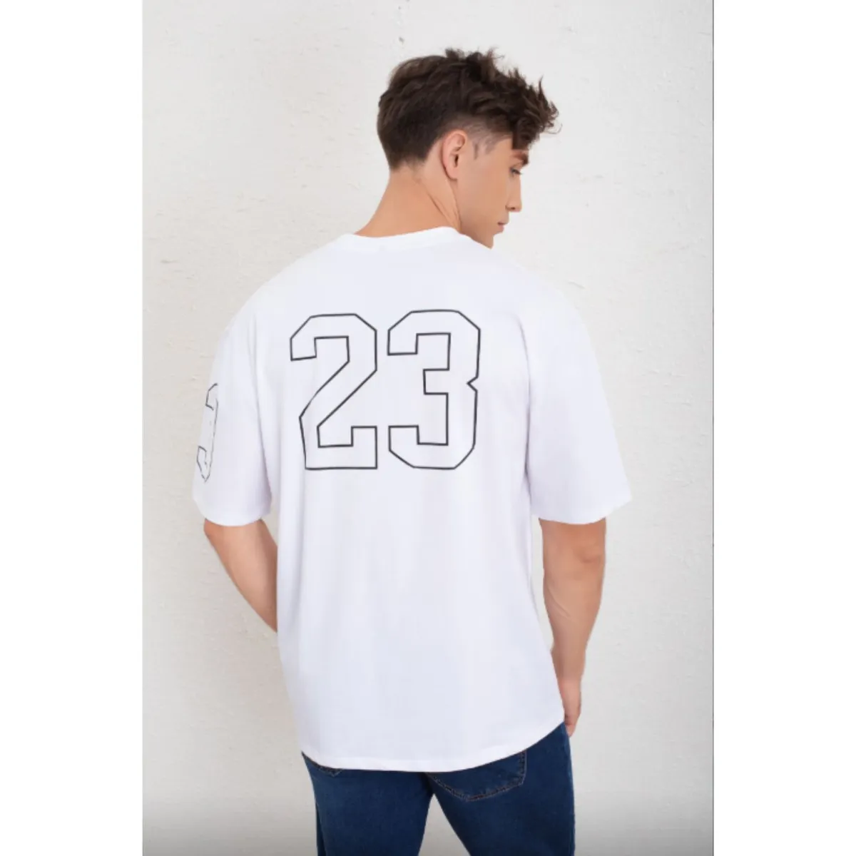 LIKE SHOP - Polera Hombre Oversize Manga Corta Algodon Diseño 8006