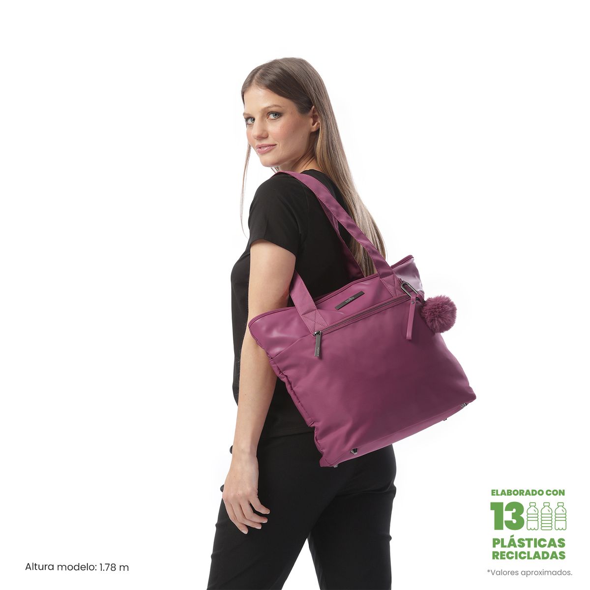 TOTTO - Cartera Tote Bag Mujer Adelaide 2 20 Notebook 13 Rosado Totto