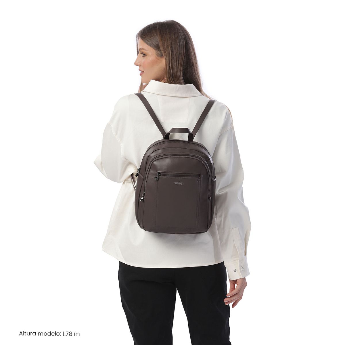 TOTTO - Mochila Universitaria Style 2 Café Mujer Totto