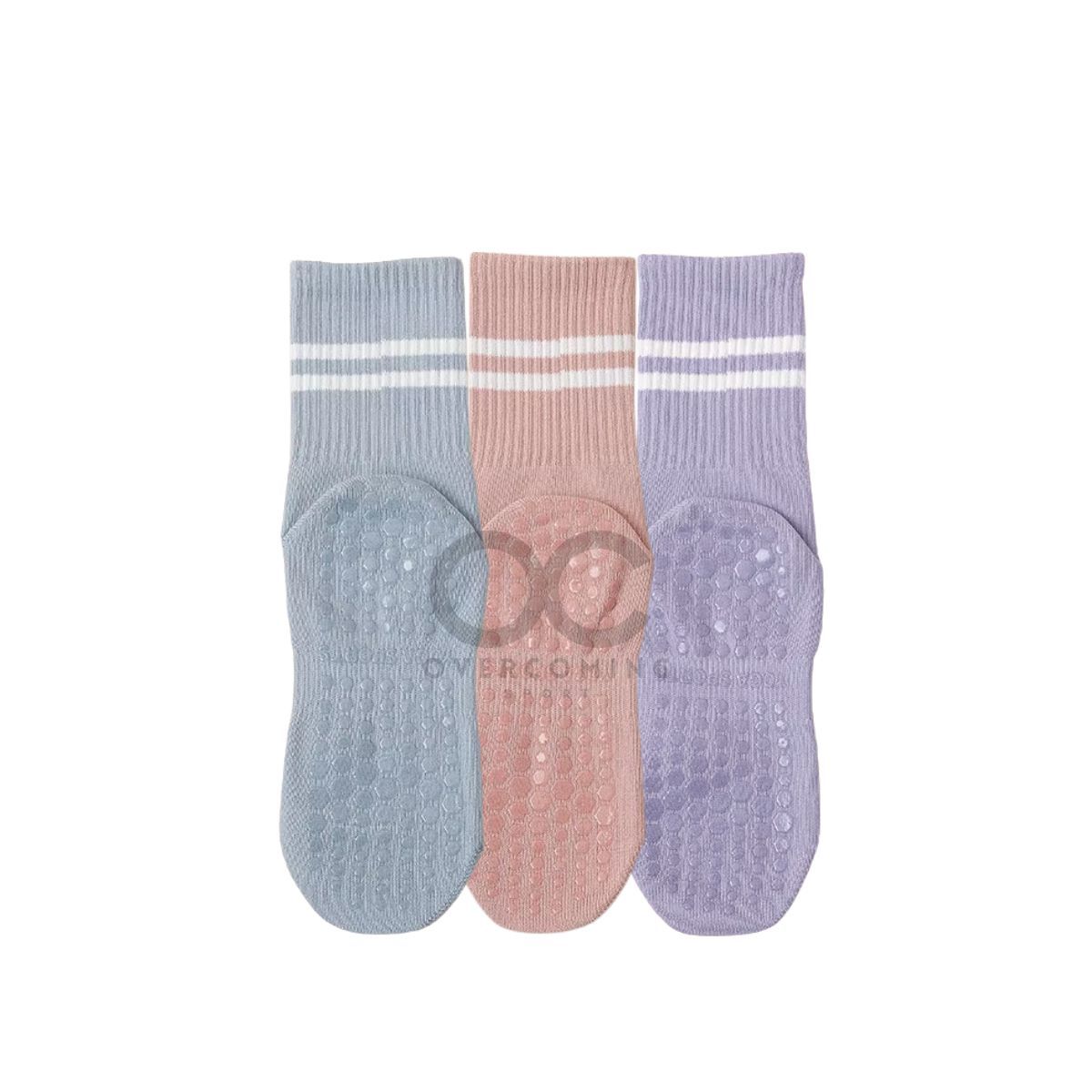 GENERICO - Calcetines Antideslizantes Algodon YOGA PILATES Set 3 Par