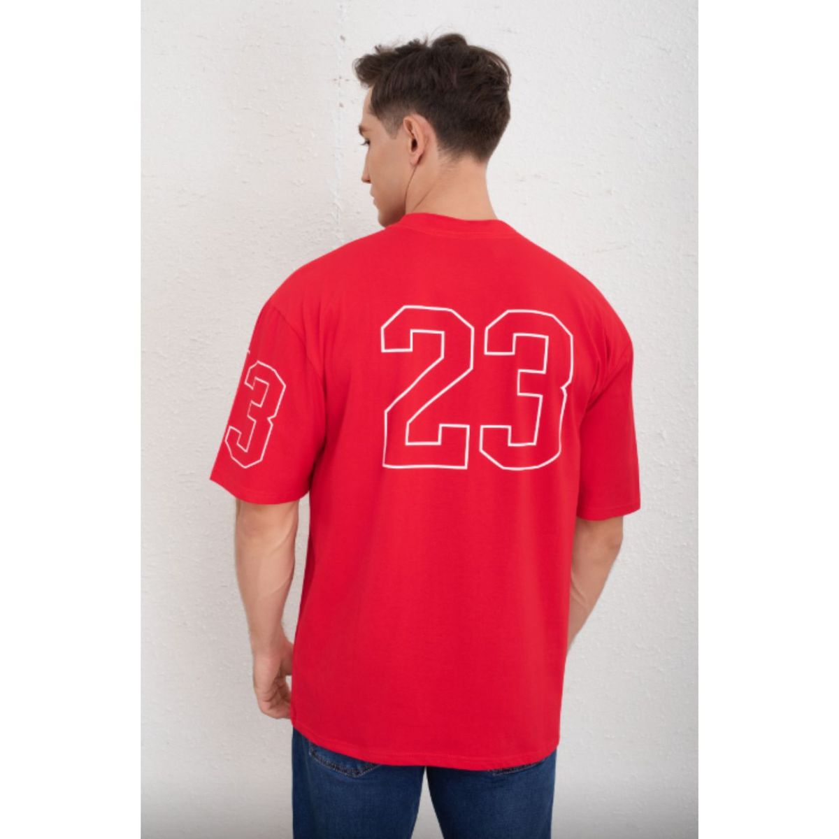 LIKE SHOP - Polera Hombre Oversize Manga Corta Algodon Diseño 8006