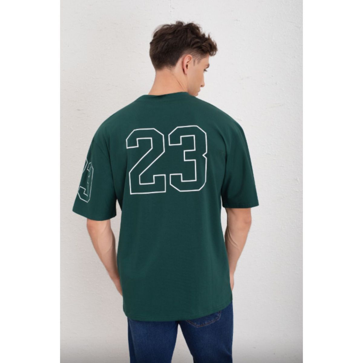 LIKE SHOP - Polera Hombre Oversize Manga Corta Algodon Diseño 8006