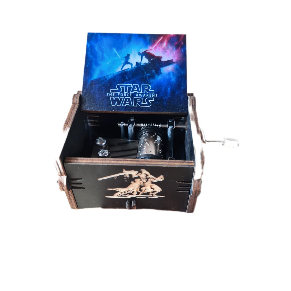 GENERAL - Caja Musical Star Wars  The Force Awakens en Madera Negra Grabada