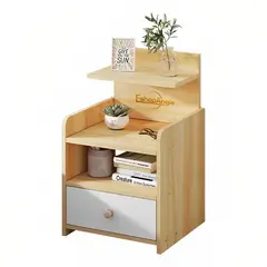 GENERICO - Velador 2 Cajones Mesa De Noche Retro 48x30x43 Cm