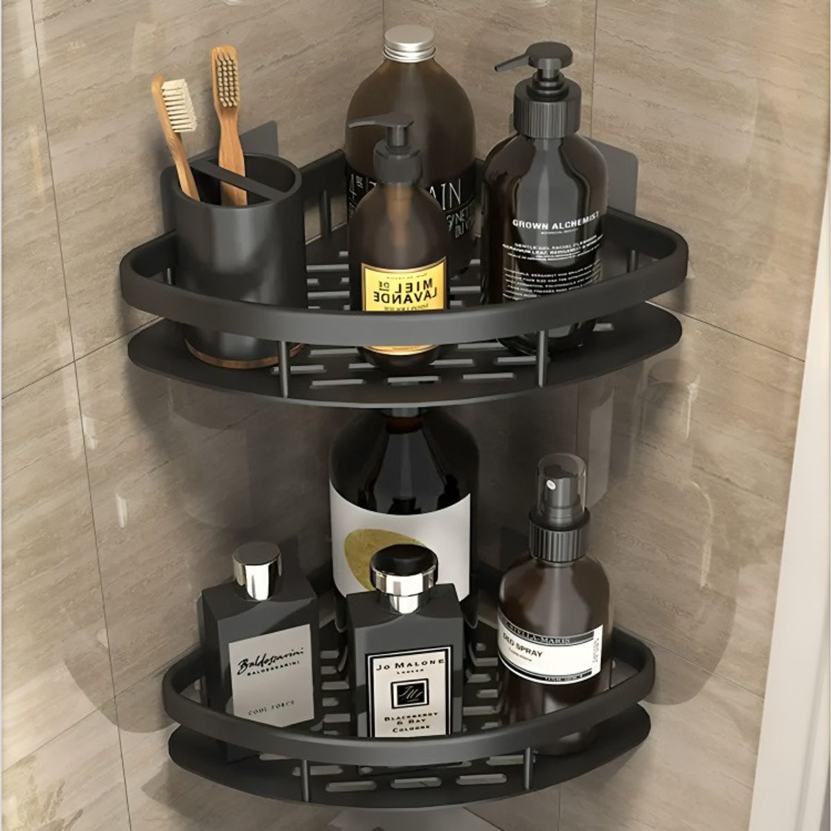 GENERICO - Organizador De Ducha Cocina Repisa Acero Inox Adhesivo