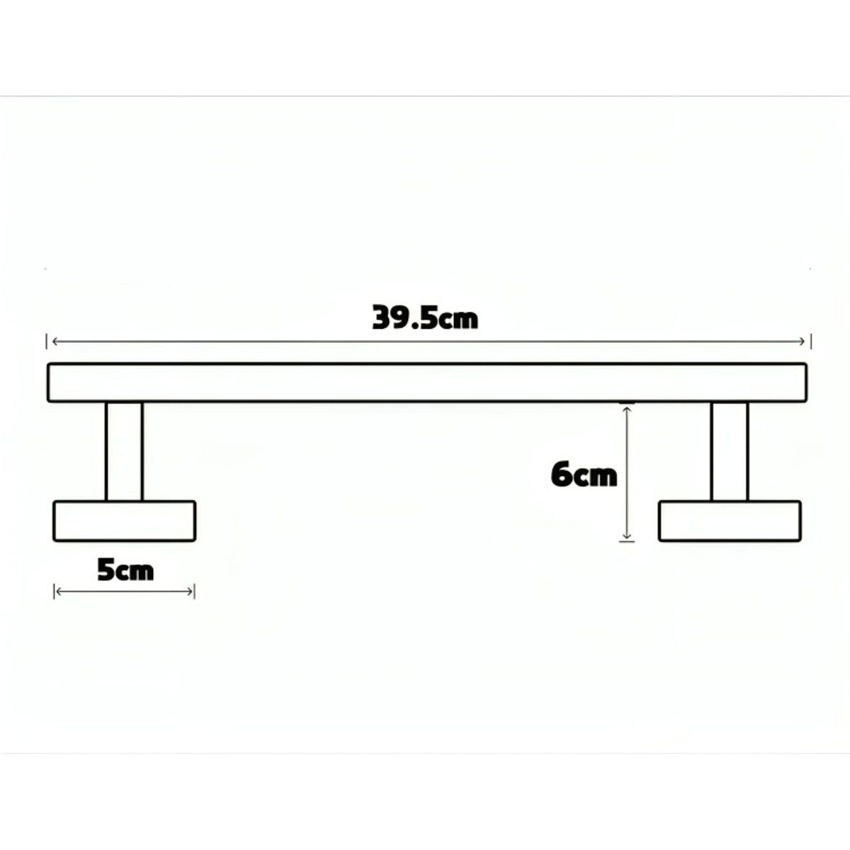 GENERICO - Toallero Baño Barra 40cm Acero Inoxidable