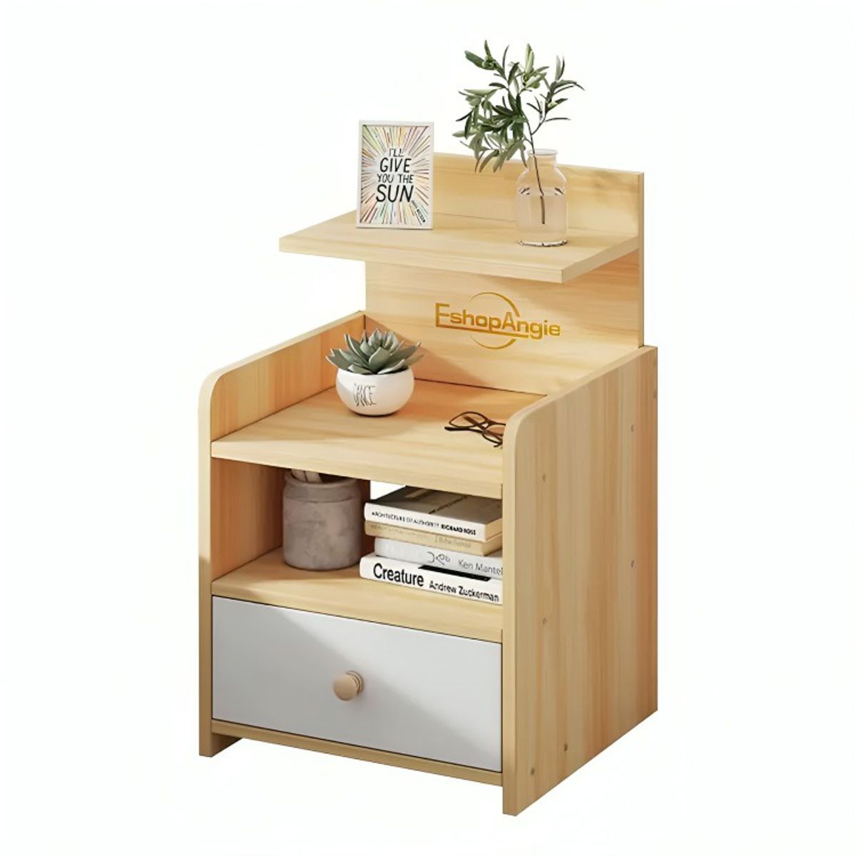 GENERICO - Velador Mesa De Noche 3 Niveles Con Cajon 332660 Cm