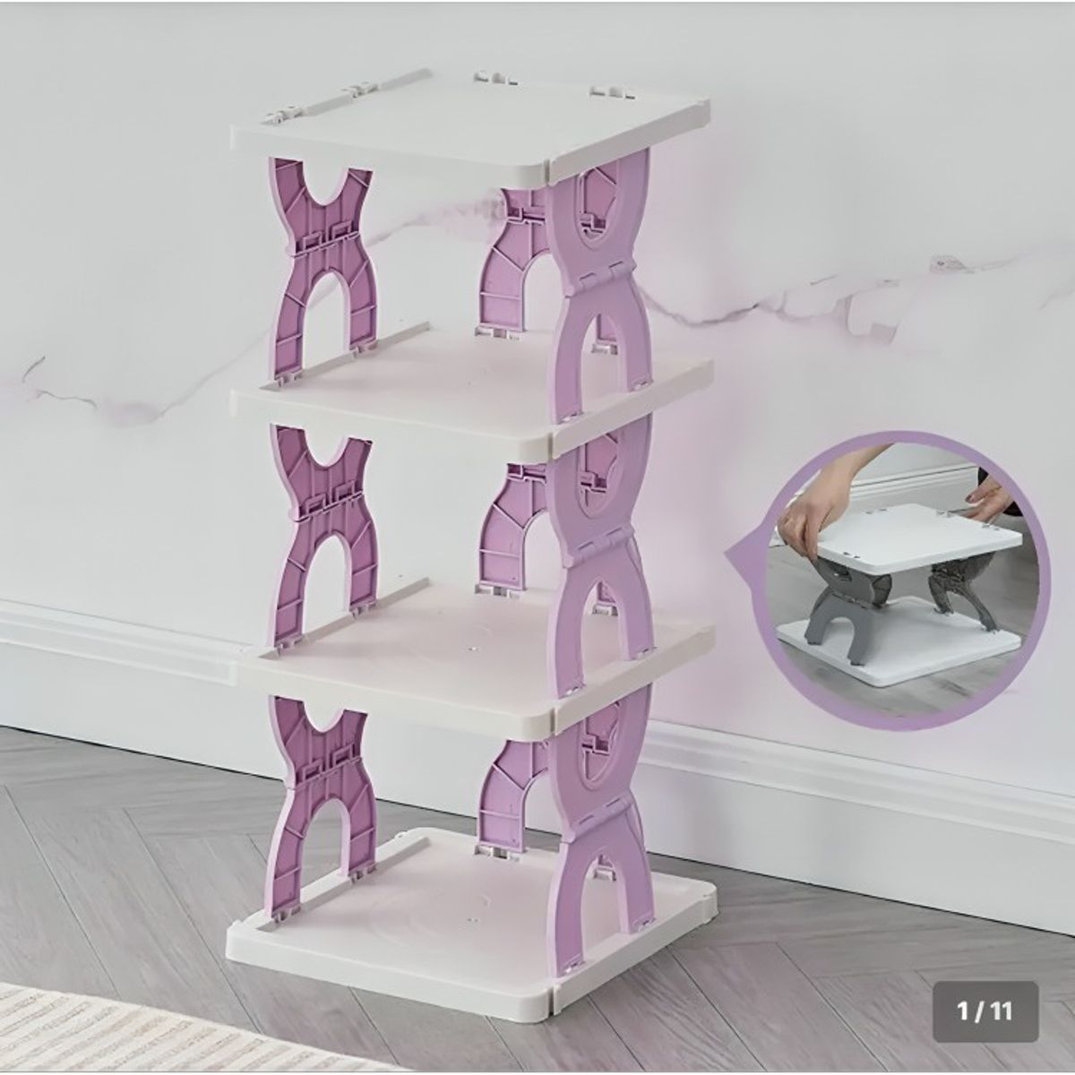 GENERICO - Organizador De Armario Zapatero Plegable 4 Niveles