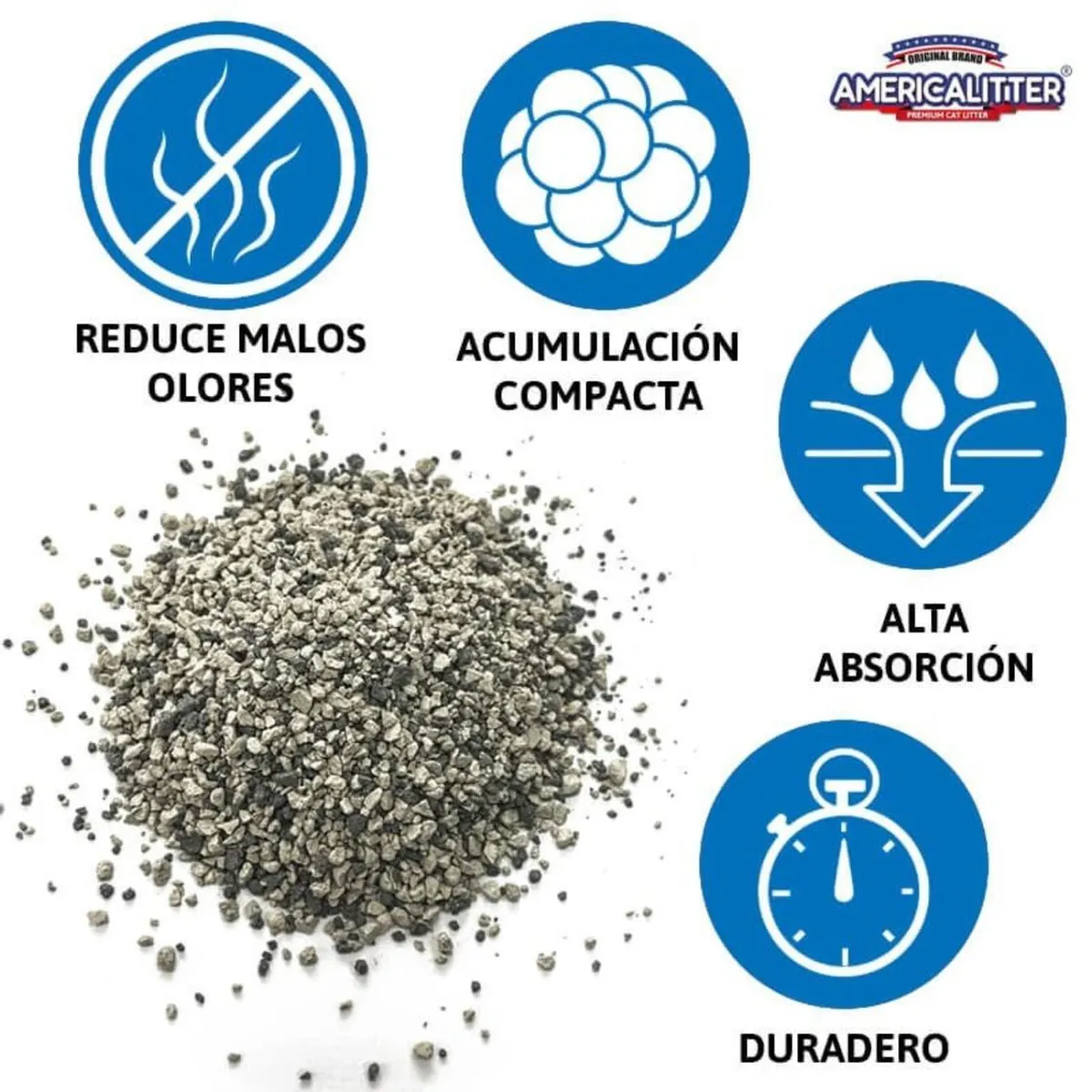 GENERICO - Arena Sanitaria Gatos America Litter Odor Seal Lavanda 7Kg