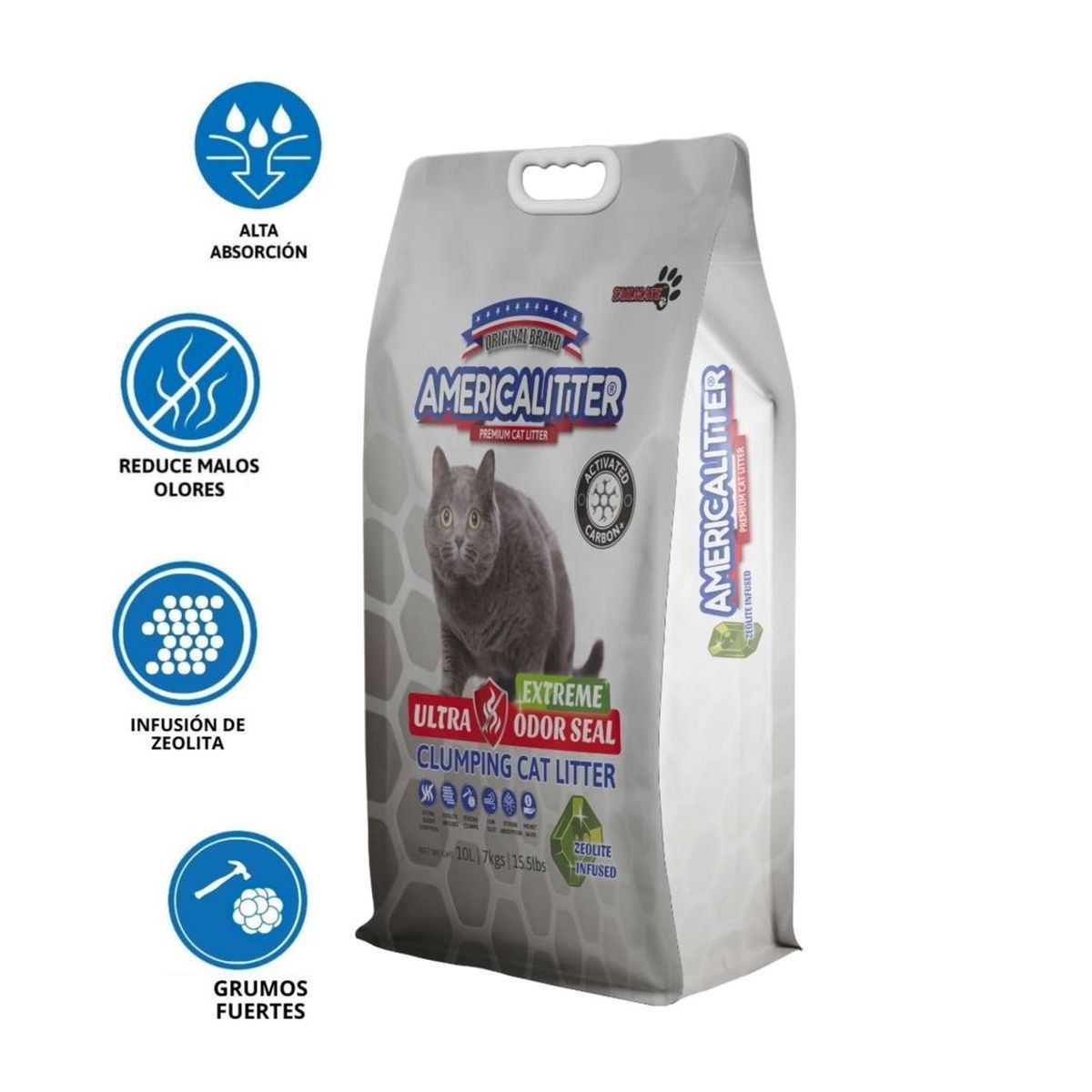 GENERICO - Arena Sanitaria Gatos America Litter Odor Seal Extreme 7Kg