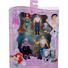 MATTEL - La Sirenita Princesas De Disney 4 Muñecos Pequeños