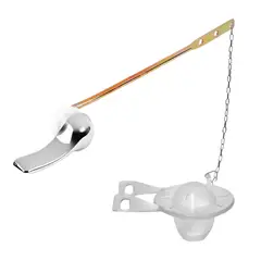 GENERICO - Pack Flapper Cadena Acero Inoxidable+manilla Estanque Bronce