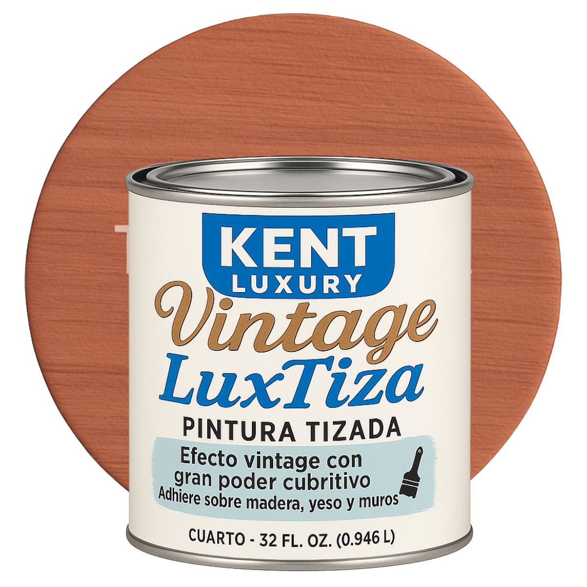 KENT - Pintura Tizada Mate – Vintage LuxTiza - 350 G - TERRACOTA SUAVE