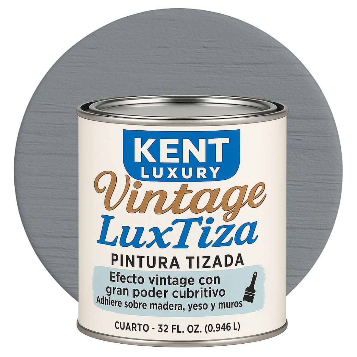 KENT - Pintura Tizada Mate – Vintage LuxTiza - 350 G - GRIS PALOMA