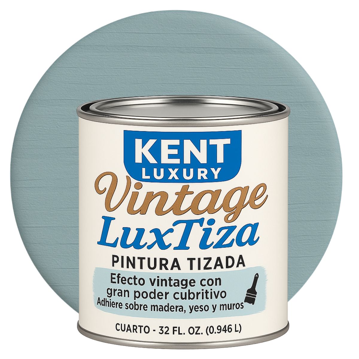 KENT - Pintura Tizada Mate – Vintage LuxTiza - 350 G - CELESTE VINTAGE