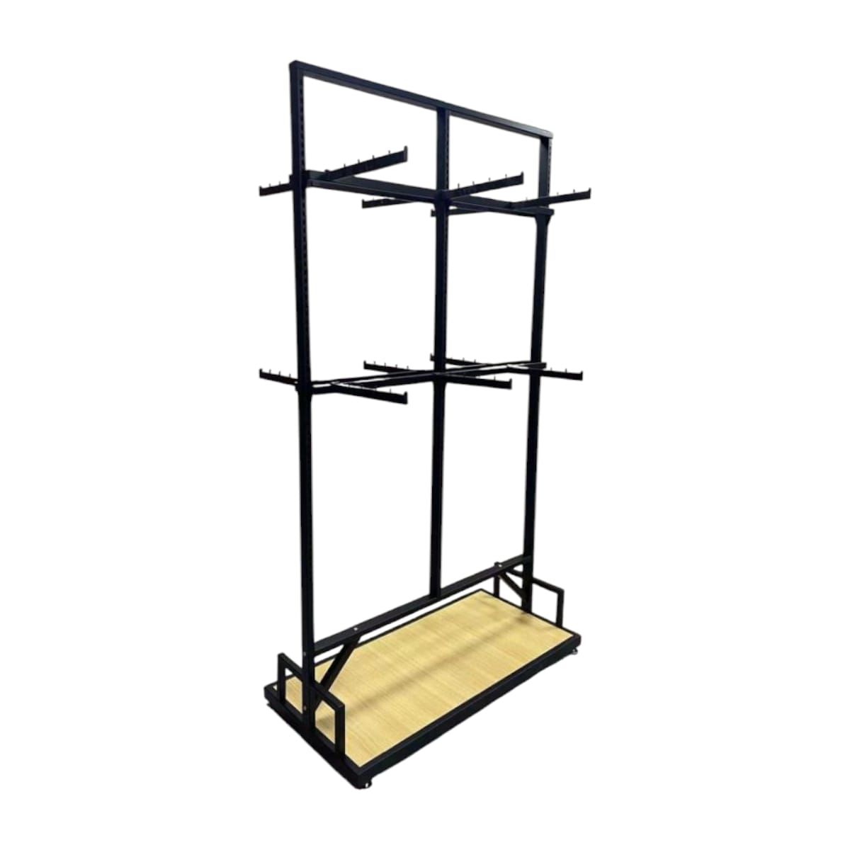 GENERICO - Elegante Perchero MetalMadera Negro 220cm Gms