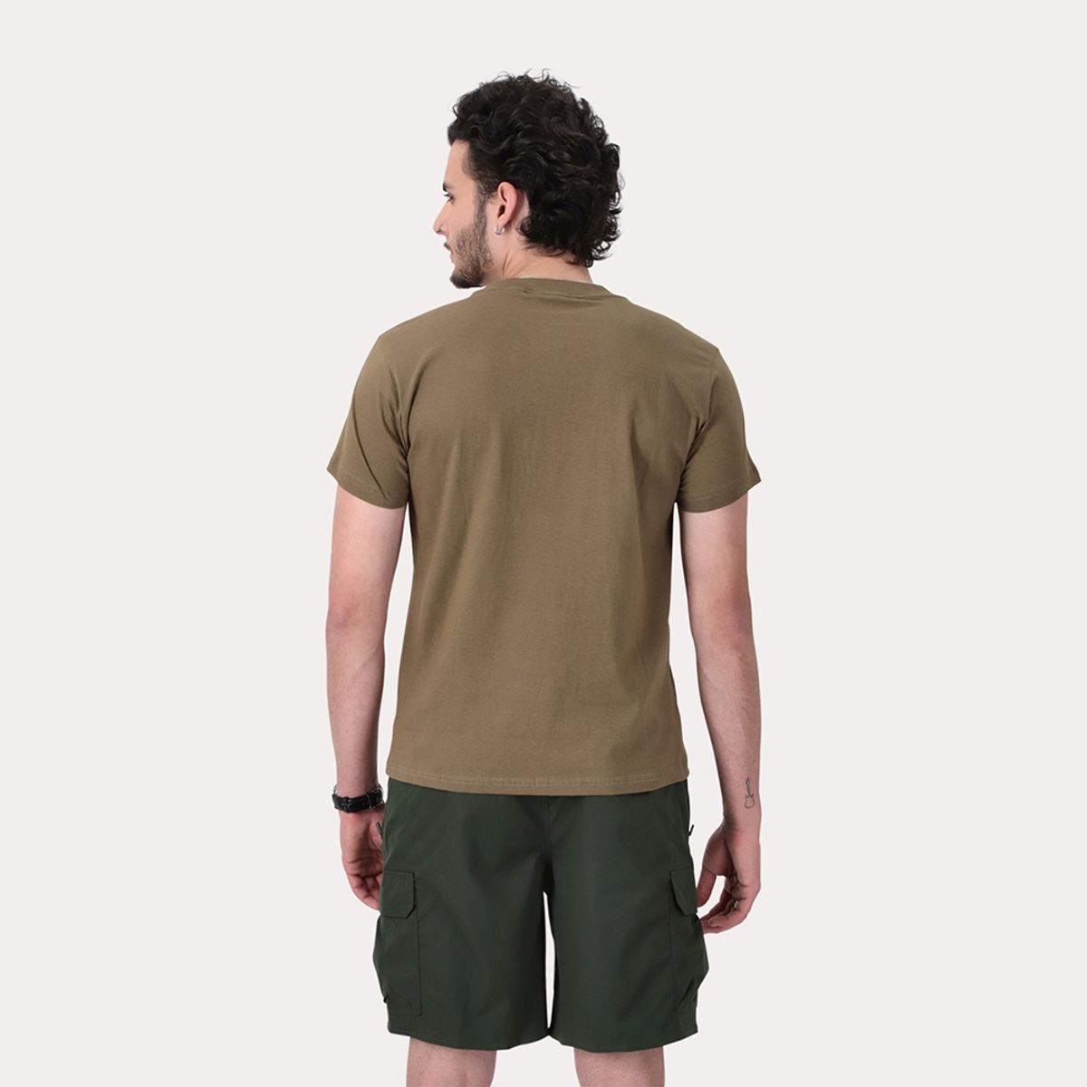 GANGSTER - Polera Mc Basica Center Café Oscuro Gangster