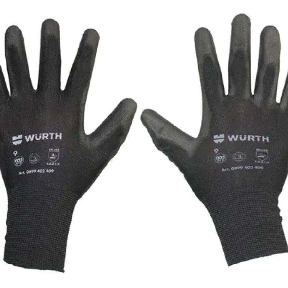 WURTH - Guante Pu Micropor Negro T10 Pack 24 Pares