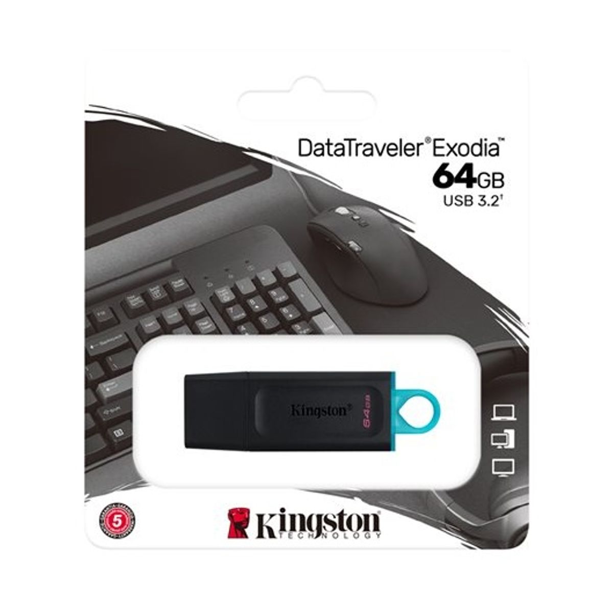 KINGSTON - Kingston DataTraveler Exodia 64 GB + USB 3.2 Gen 1