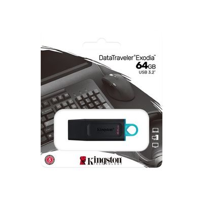 Imagen 2 del producto DataTraveler Exodia 64 GB + USB 3.2 Gen 1