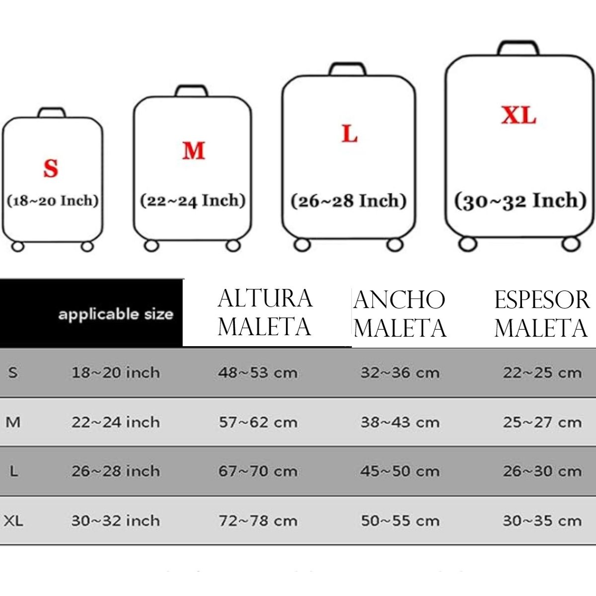 ALMA & DECO - Funda Cubre Maleta Protectora Modelo Family