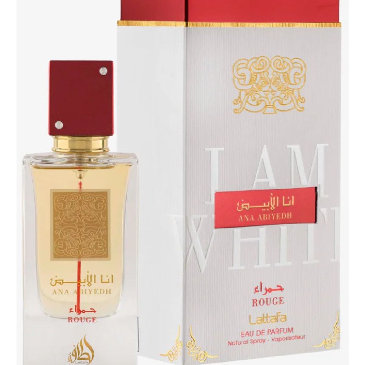 LATTAFA - Perfume Amaderado Edp Árabe Lattafa Ana Abiyedh Rouge 60 Ml