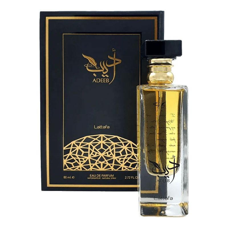 LATTAFA - Perfume Amaderado Edp Unisex Árabe Lattafa Adeeb 80 Ml