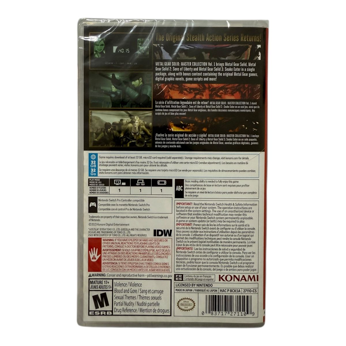 KONAMI - Metal Gear Solid Master Collection Vol. 1 Nintendo Switch