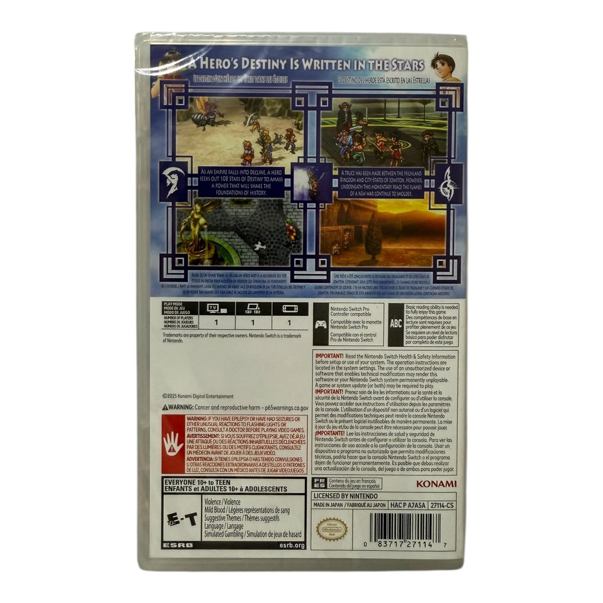 KONAMI - Switch Físico Suikoden I & Ii Hd Remaster Day One Edition