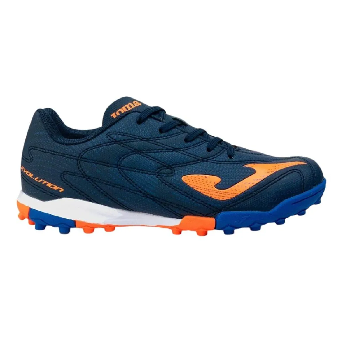 JOMA - Zapatilla Fútbol Turf Kids Evolution Azul Marino Joma