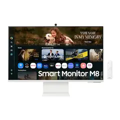 SAMSUNG - M8 M80F Smart Monitor 32 4K UHD VA HDR10+ USB-C Wi-Fi Gaming
